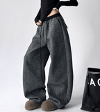 High Waist Drape Effect Wide - Leg Pants - COPPING THREADS - CT Select