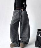 High Waist Drape Effect Wide - Leg Pants - COPPING THREADS - CT Select