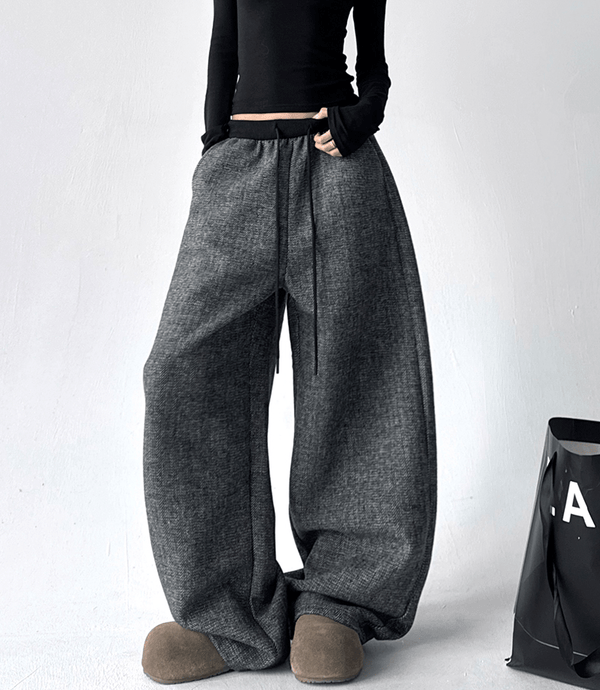 High Waist Drape Effect Wide - Leg Pants - COPPING THREADS - CT Select