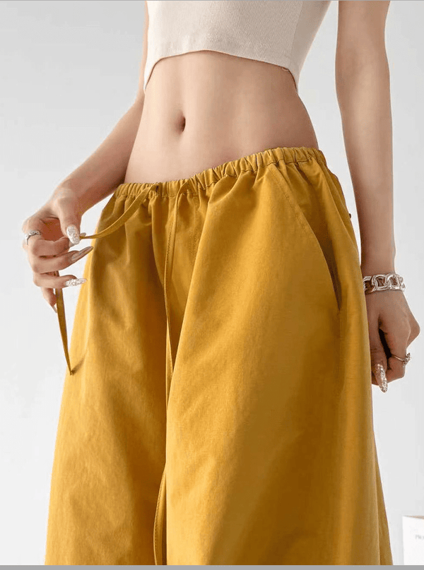 High Waist Drawstring Cargo Pants - CT6652 - COPPING THREADS - CT Select