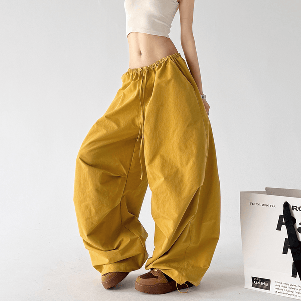 High Waist Drawstring Cargo Pants - CT6652 - COPPING THREADS - CT Select