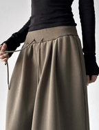 High Waist Fleece Drawstring Wide - Leg Pants - COPPING THREADS - CT Select