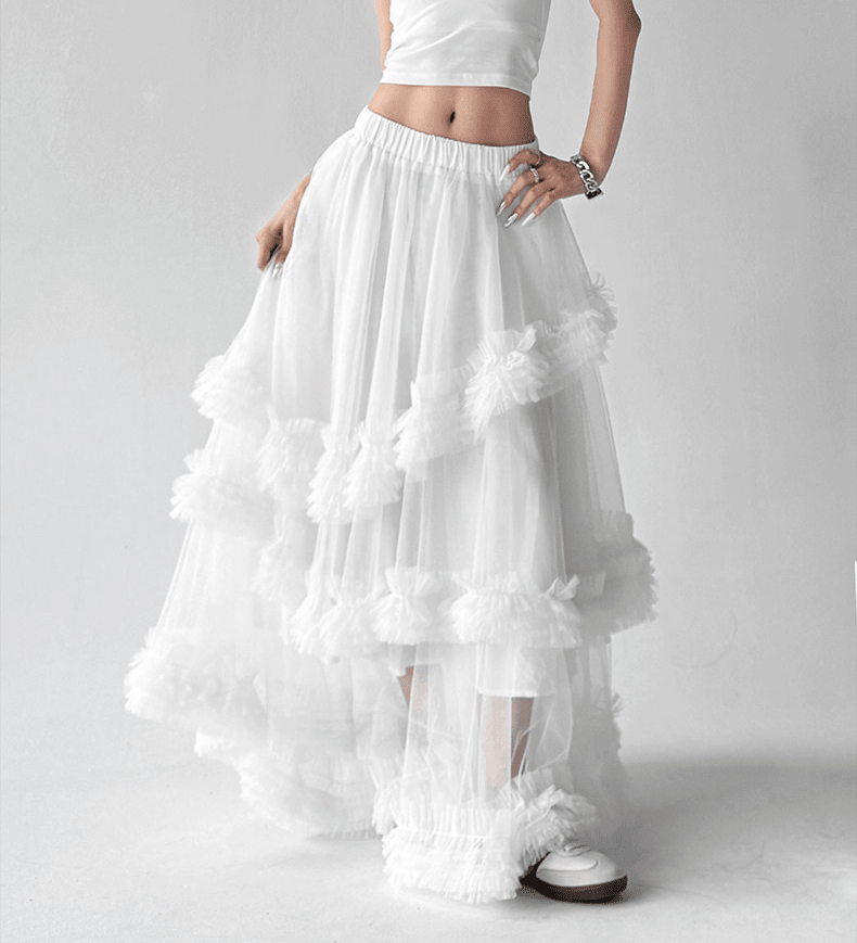 High - Waist Layered Tulle Maxi Skirt – CT5258 - COPPING THREADS - CT Select