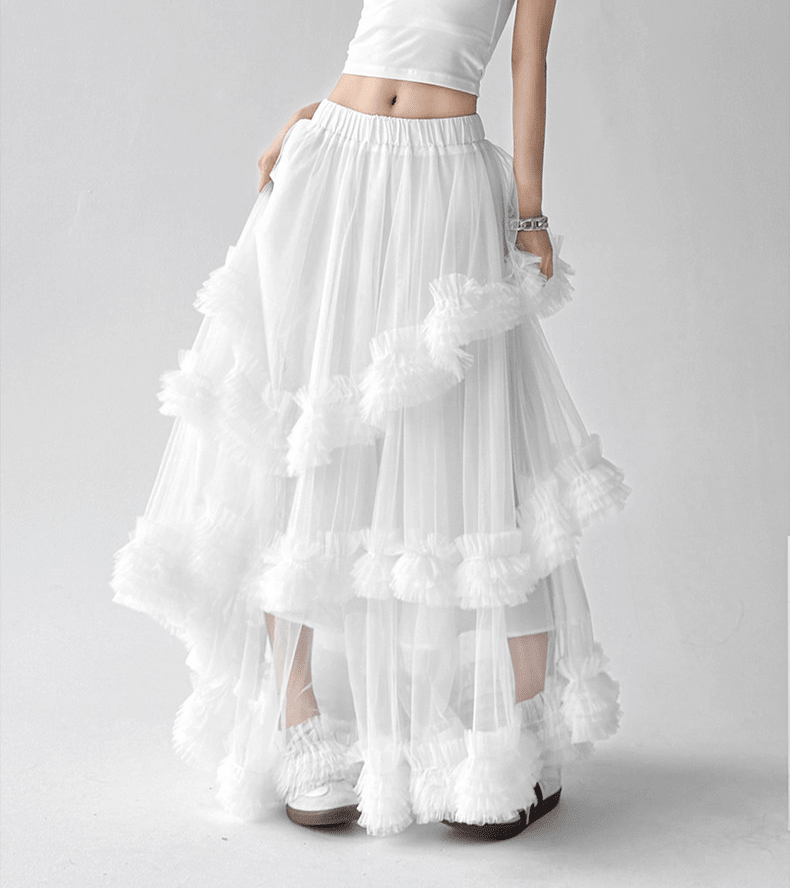 High - Waist Layered Tulle Maxi Skirt – CT5258 - COPPING THREADS - CT Select
