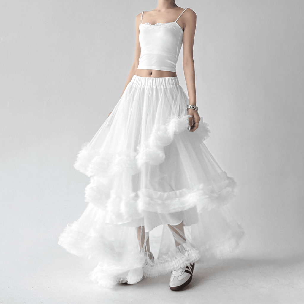 High - Waist Layered Tulle Maxi Skirt – CT5258 - COPPING THREADS - CT Select