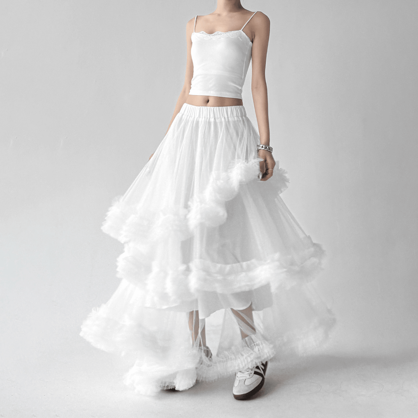 High - Waist Layered Tulle Maxi Skirt – CT5258 - COPPING THREADS - CT Select