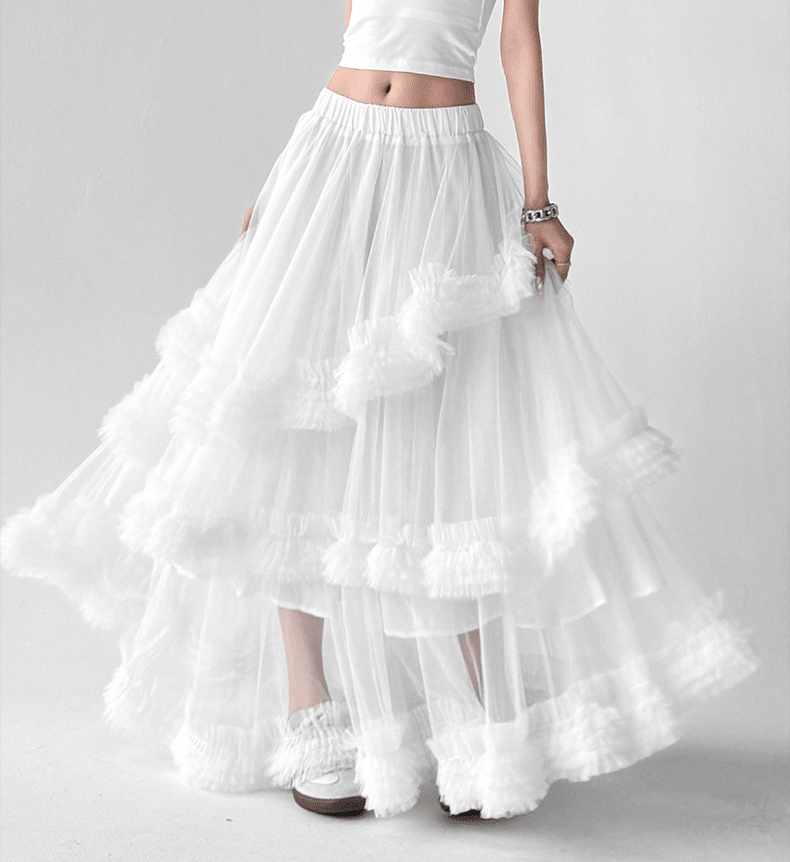 High - Waist Layered Tulle Maxi Skirt – CT5258 - COPPING THREADS - CT Select