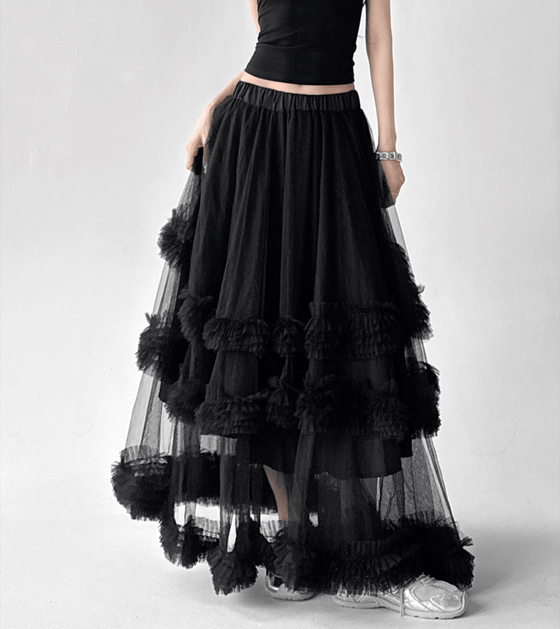 High - Waist Layered Tulle Maxi Skirt – CT5258 - COPPING THREADS - CT Select