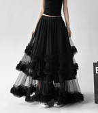 High - Waist Layered Tulle Maxi Skirt – CT5258 - COPPING THREADS - CT Select