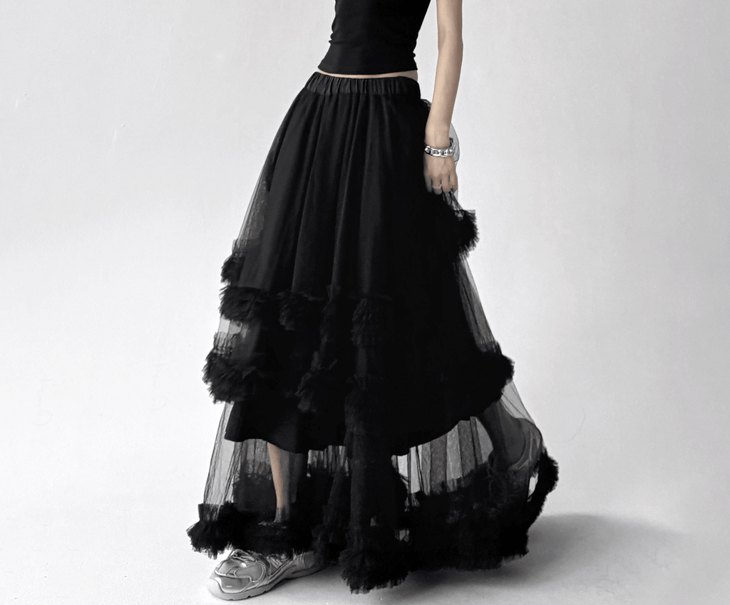 High - Waist Layered Tulle Maxi Skirt – CT5258 - COPPING THREADS - CT Select