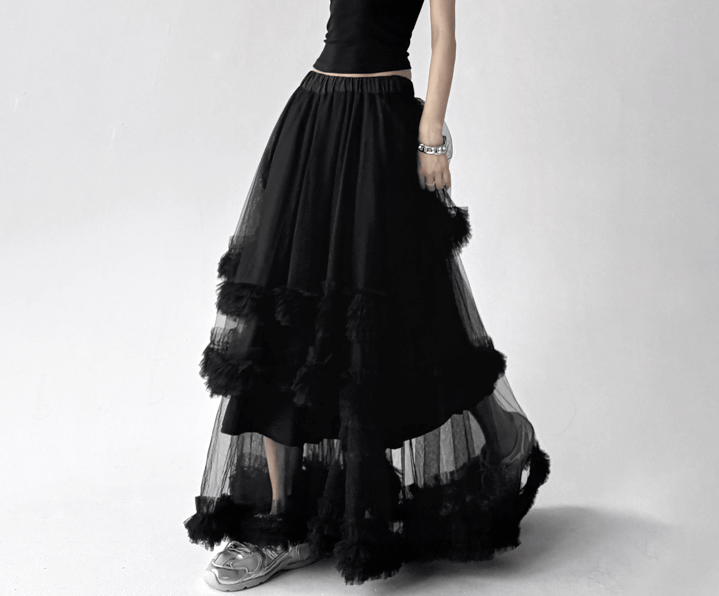High - Waist Layered Tulle Maxi Skirt – CT5258 - COPPING THREADS - CT Select