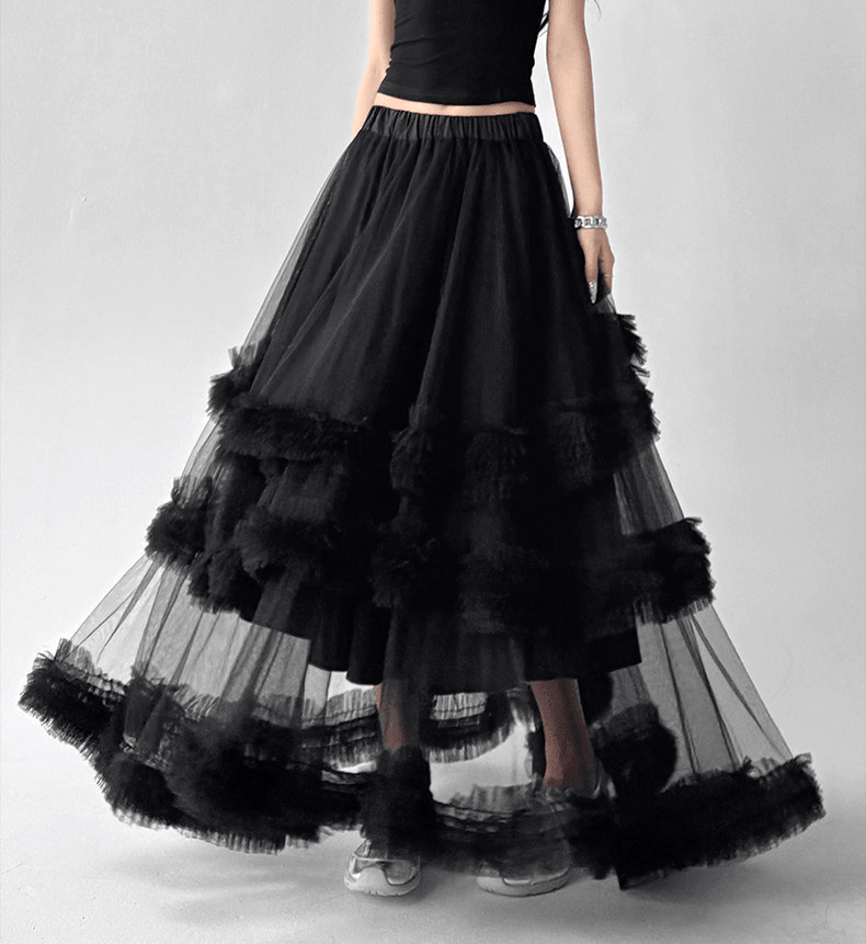 High - Waist Layered Tulle Maxi Skirt – CT5258 - COPPING THREADS - CT Select Main image