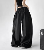 High - Waist Wide - Leg Drawstring Parachute Pants – CT6668 - COPPING THREADS - CT Select