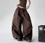 High - Waist Wide - Leg Drawstring Parachute Pants – CT6668 - COPPING THREADS - CT Select
