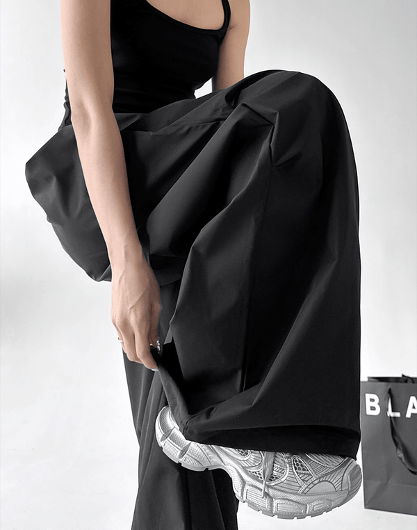 High - Waist Wide - Leg Drawstring Parachute Pants – CT6668 - COPPING THREADS - CT Select