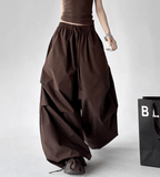 High - Waist Wide - Leg Drawstring Parachute Pants – CT6668 - COPPING THREADS - CT Select