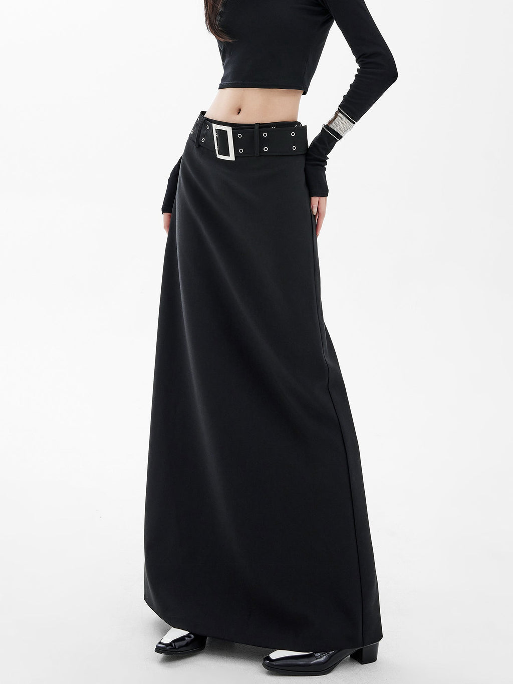 High - Waisted A - Line Skirt - COPPING THREADS - CHICISLAND