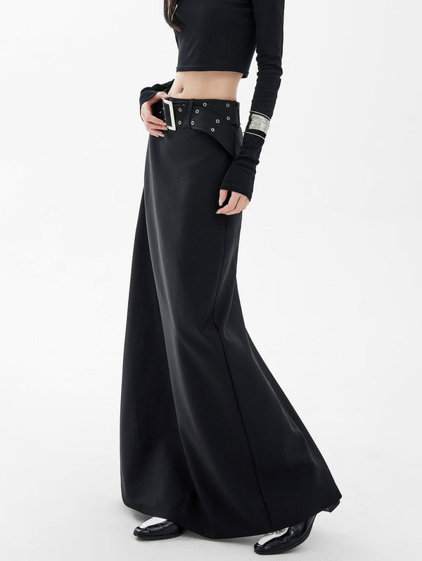 High - Waisted A - Line Skirt - COPPING THREADS - CHICISLAND