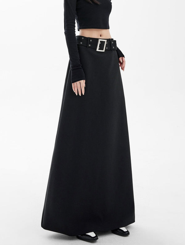 High - Waisted A - Line Skirt - COPPING THREADS - CHICISLAND