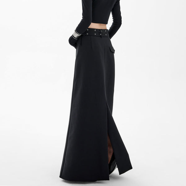 High - Waisted A - Line Skirt - COPPING THREADS - CHICISLAND