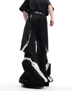 High - Waisted Contrast Panel Wide - Leg Utility Pants - COPPING THREADS - ArguE CulturE