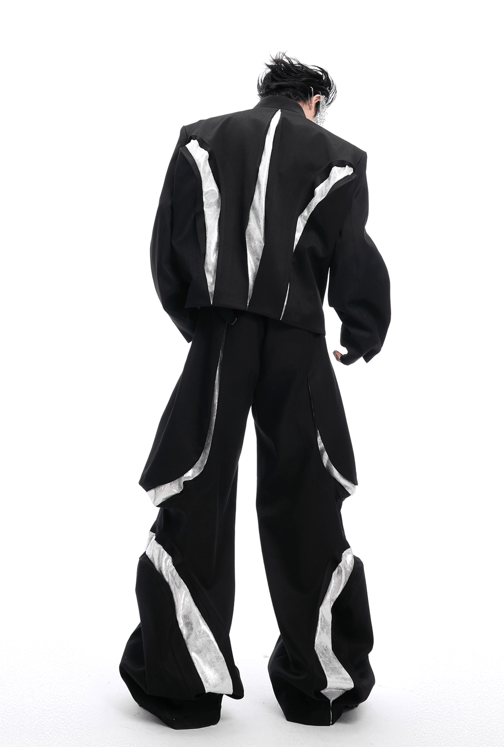 High - Waisted Contrast Panel Wide - Leg Utility Pants - COPPING THREADS - ArguE CulturE