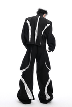 High - Waisted Contrast Panel Wide - Leg Utility Pants - COPPING THREADS - ArguE CulturE