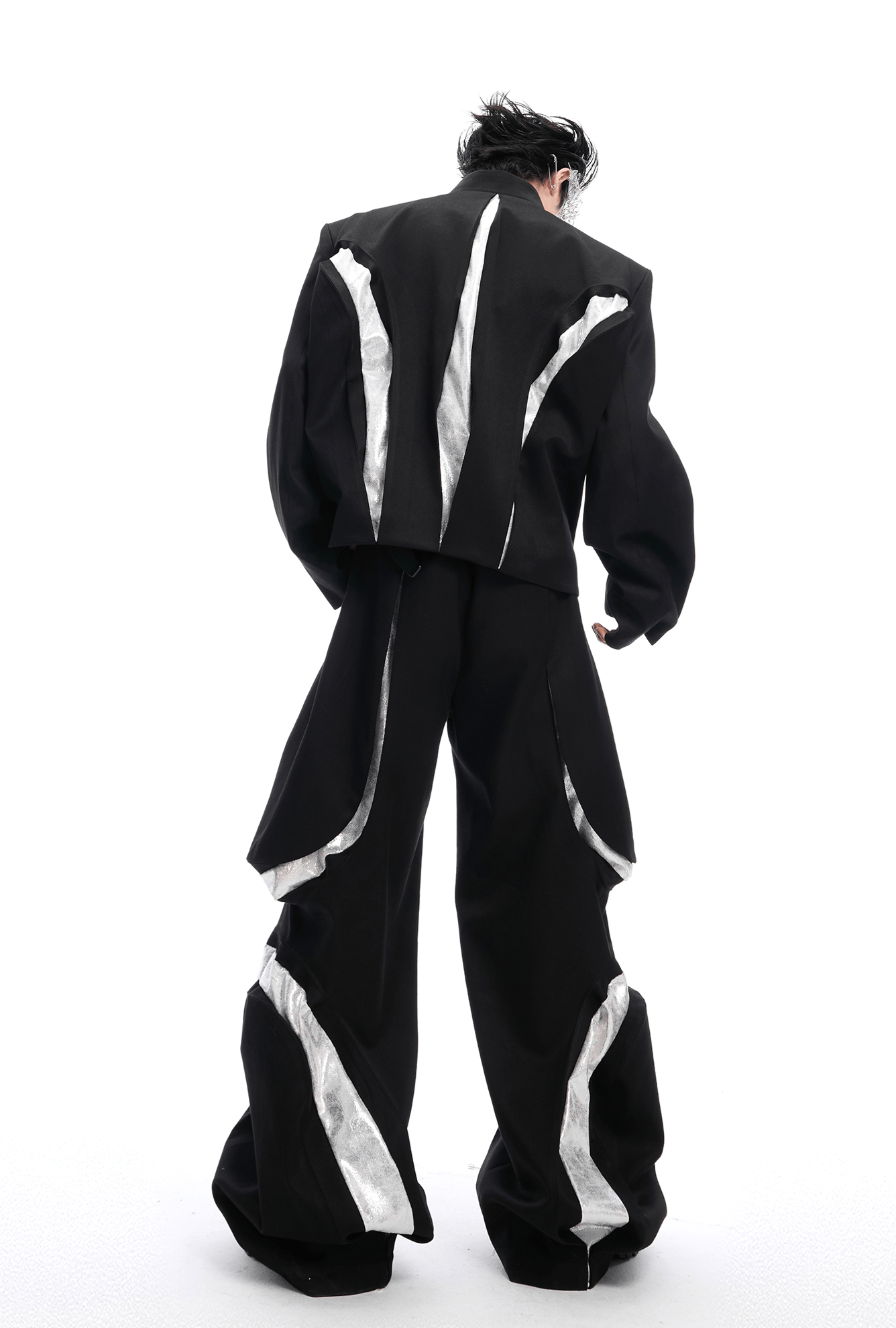 High - Waisted Contrast Panel Wide - Leg Utility Pants - COPPING THREADS - ArguE CulturE