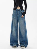 High - Waisted Loose Fit Wide - Leg Denim - COPPING THREADS - CHICISLAND