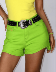 High - Waisted Slim Fit Shorts - COPPING THREADS - Yokuku