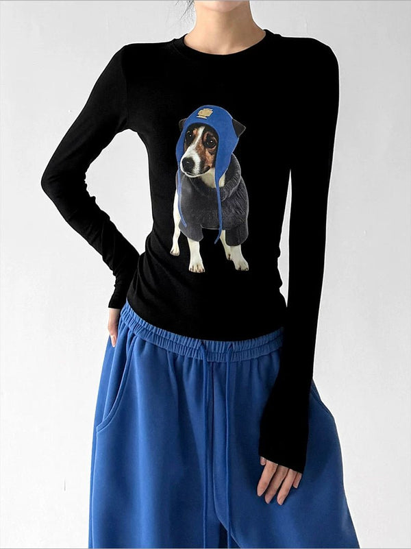 Hooded-Puppy Long-Sleeve T-Shirt - COPPING THREADS - CT ORIGINALS