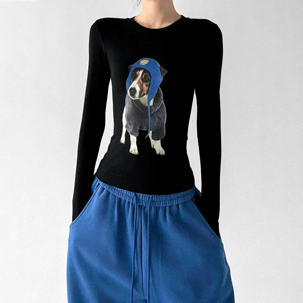 Hooded-Puppy Long-Sleeve T-Shirt - COPPING THREADS - CT ORIGINALS