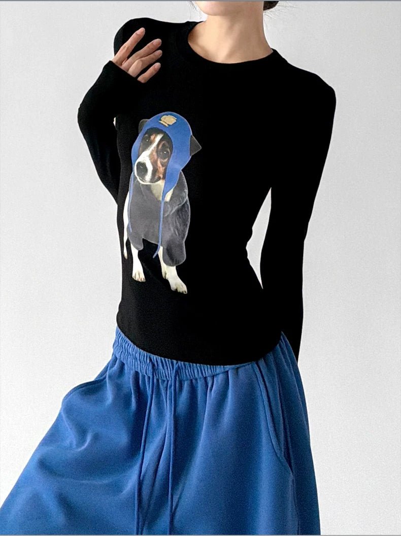 Hooded-Puppy Long-Sleeve T-Shirt - COPPING THREADS - CT ORIGINALS