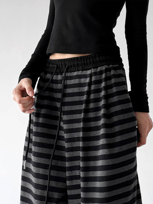 Horizontal-Stripe Wide-Leg Sweatpants - COPPING THREADS - CT ORIGINALS