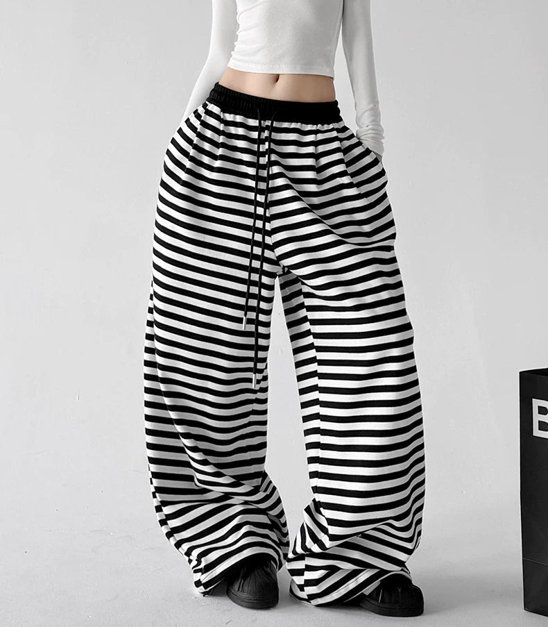 Horizontal-Stripe Wide-Leg Sweatpants - COPPING THREADS - CT ORIGINALS