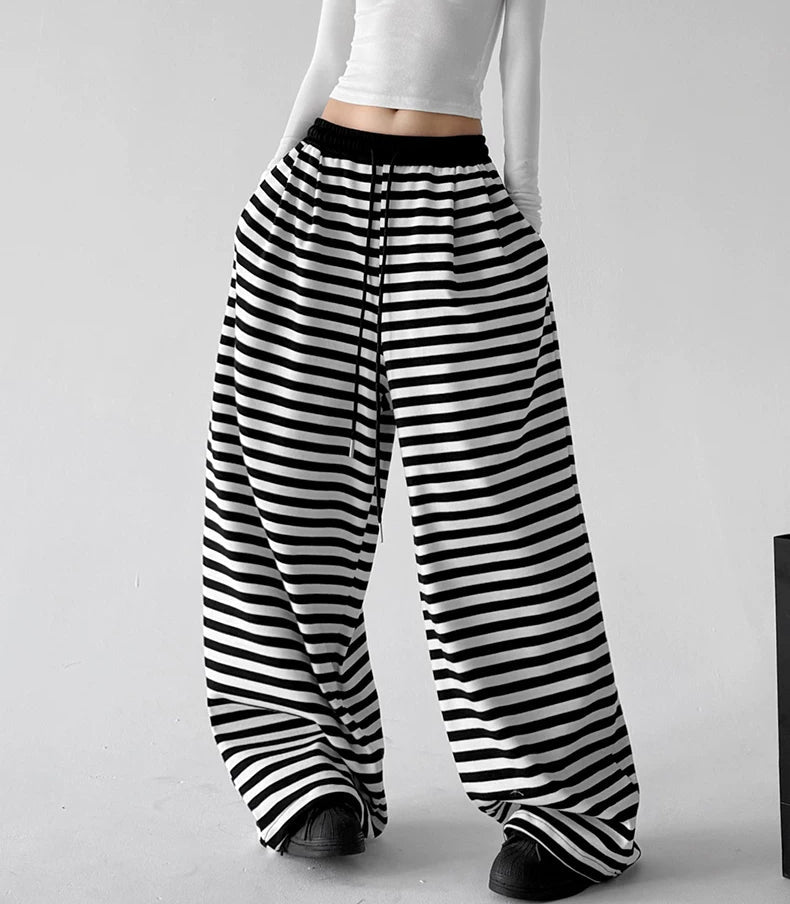 Horizontal-Stripe Wide-Leg Sweatpants - COPPING THREADS - CT ORIGINALS