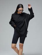 Horned Sleeve Design Long Sleeve Sweatshirt - COPPING THREADS - CT Select