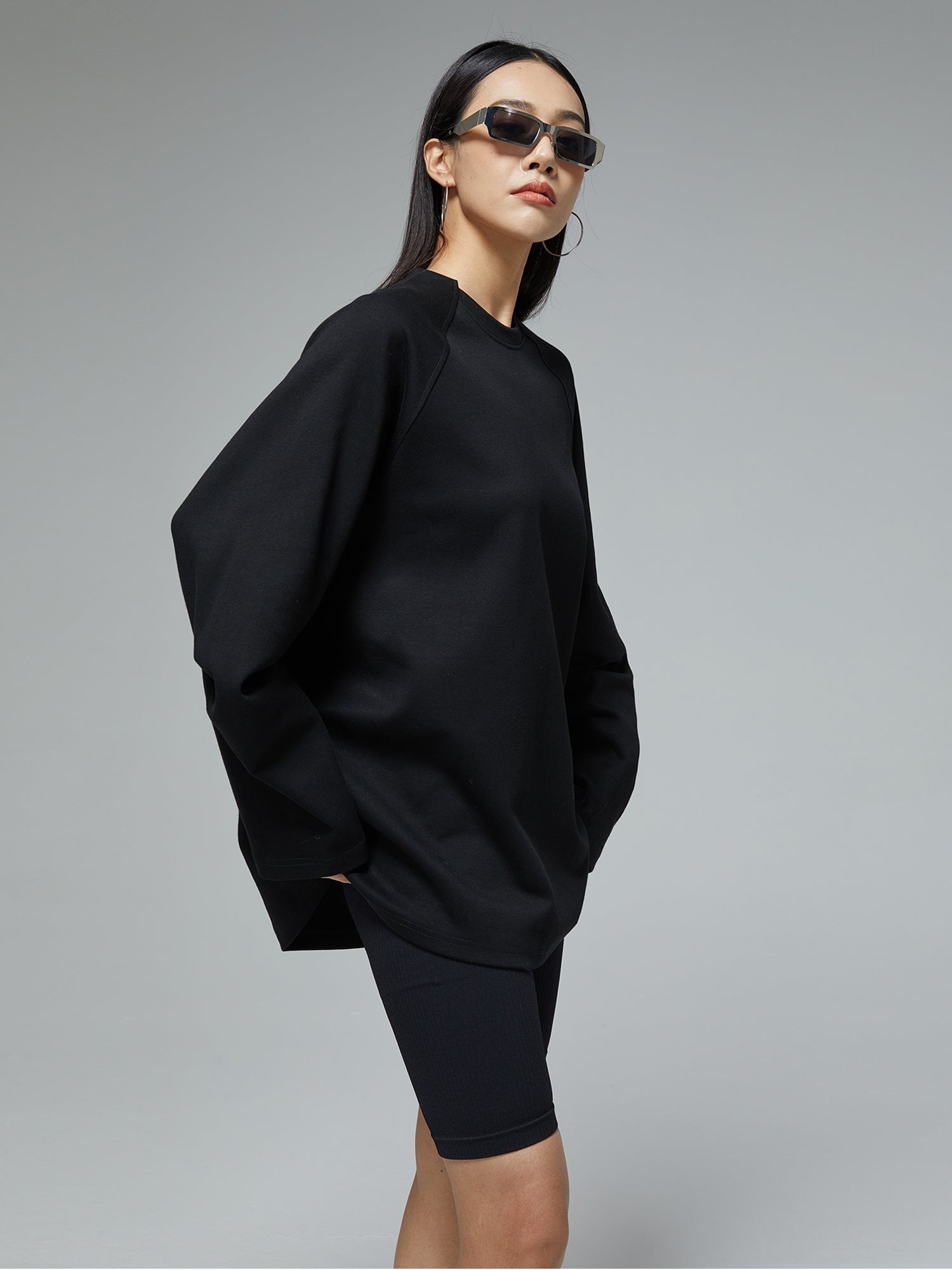 Horned Sleeve Design Long Sleeve Sweatshirt - COPPING THREADS - CT Select