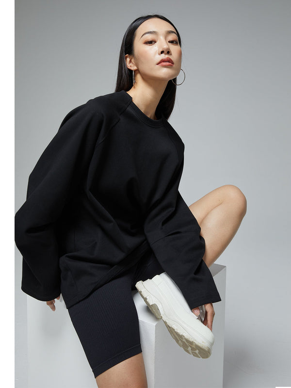 Horned Sleeve Design Long Sleeve Sweatshirt - COPPING THREADS - CT Select
