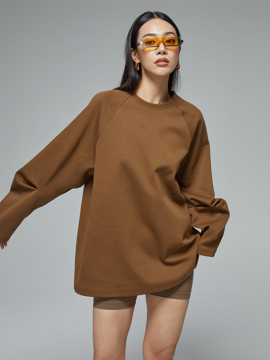 Horned Sleeve Design Long Sleeve Sweatshirt - COPPING THREADS - CT Select