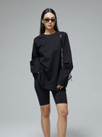 Horned Sleeve Design Long Sleeve Sweatshirt - COPPING THREADS - CT Select