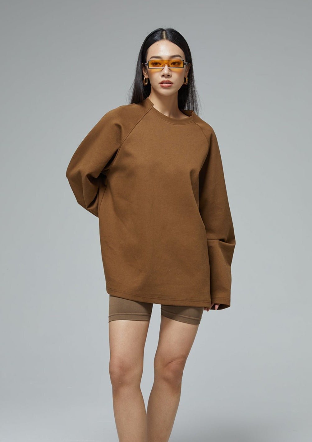 Horned Sleeve Design Long Sleeve Sweatshirt - COPPING THREADS - CT Select