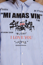 'I Love You' Language Print Long Sleeve Shirt - COPPING THREADS - ARTMONSTER