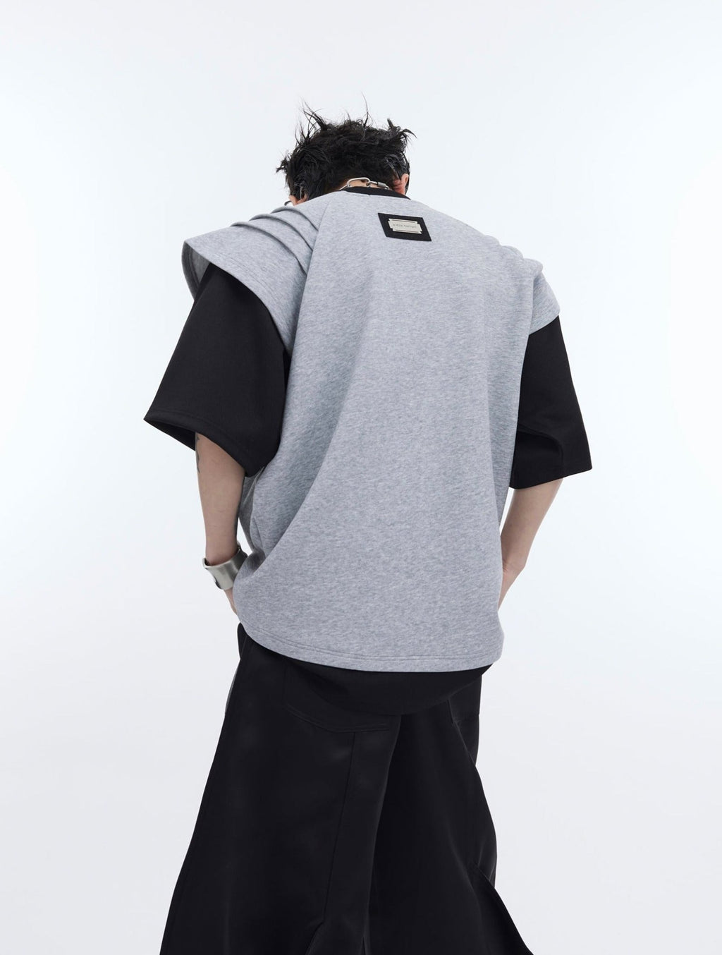 Ink - Splatter Print Deconstructed Mock Two - Piece Tee - COPPING THREADS - ArguE CulturE