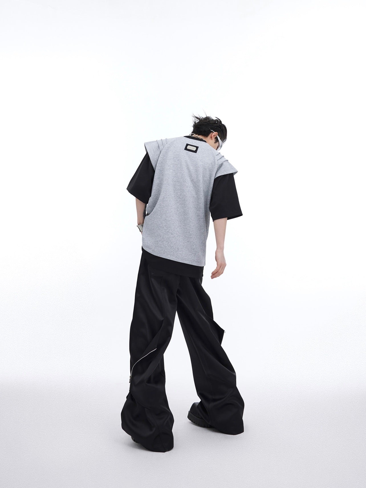 Ink - Splatter Print Deconstructed Mock Two - Piece Tee - COPPING THREADS - ArguE CulturE