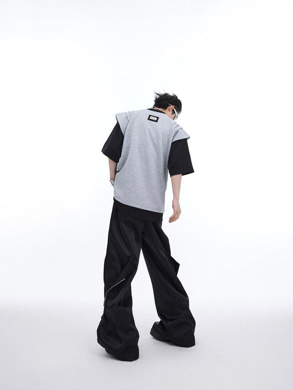 Ink - Splatter Print Deconstructed Mock Two - Piece Tee - COPPING THREADS - ArguE CulturE