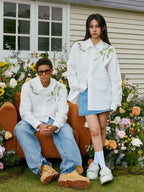 Ivy Floral Embroidery Long Sleeve Shirt - COPPING THREADS - Harsh and Cruel