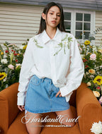Ivy Floral Embroidery Long Sleeve Shirt - COPPING THREADS - Harsh and Cruel