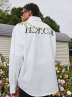 Ivy Floral Embroidery Long Sleeve Shirt - COPPING THREADS - Harsh and Cruel