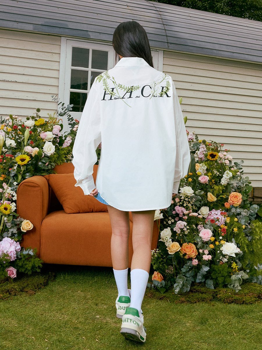 Ivy Floral Embroidery Long Sleeve Shirt - COPPING THREADS - Harsh and Cruel